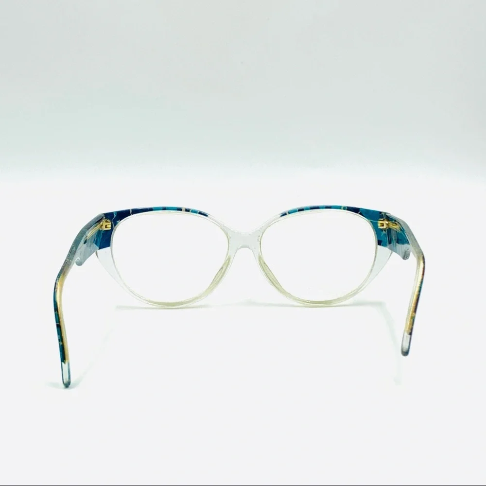 Vintage Blue Translucent Oval Sunglasses Frames